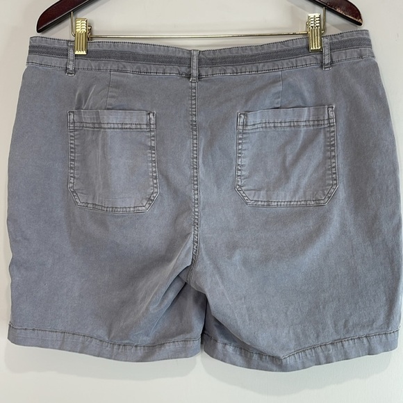 Denver Hayes Sunwashed Casual Shorts Grey Cotton Stretch Size 14 - Picture 7 of 11